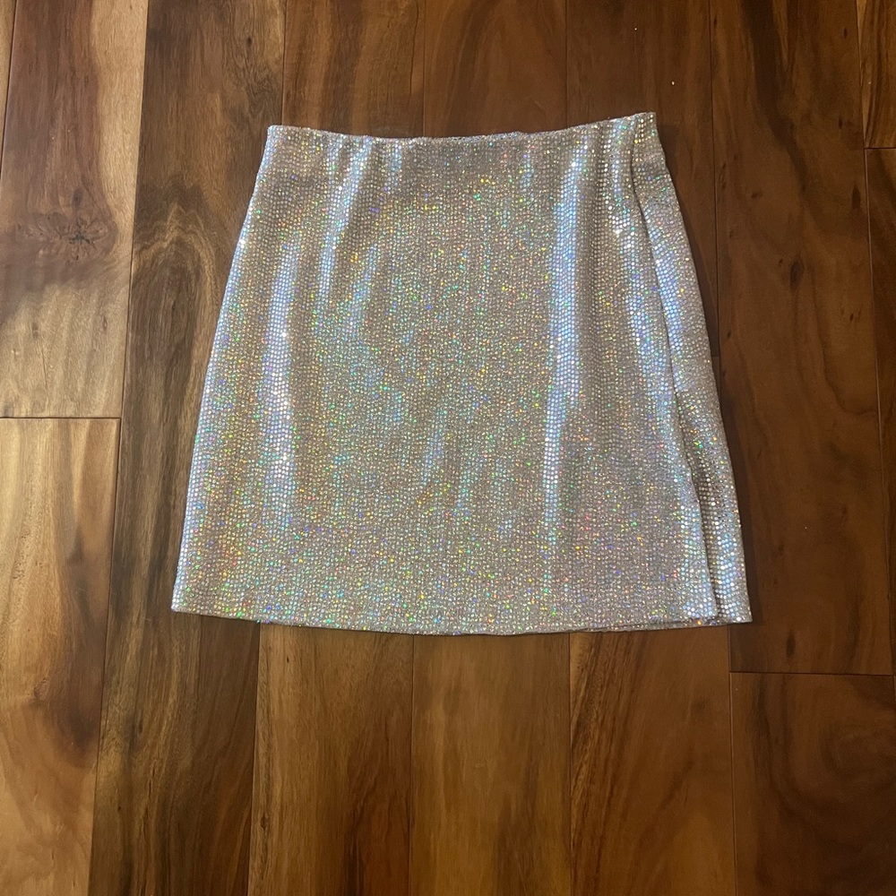 Sparkly short pencil skirt